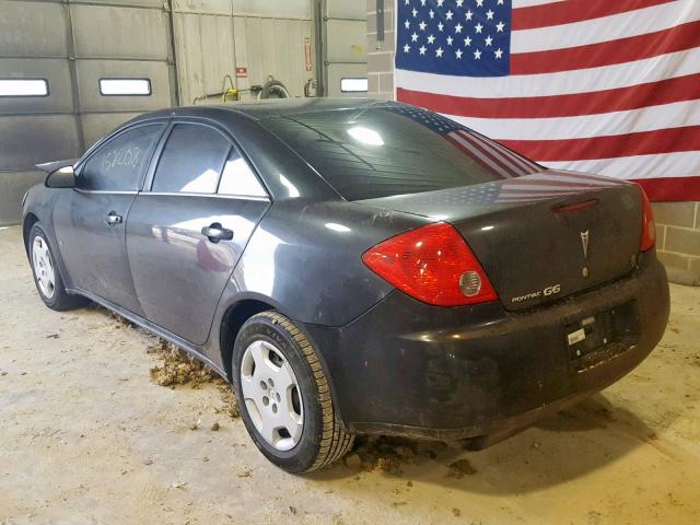 1G2ZF57B484279133 - 2008 PONTIAC G6 VALUE L BLACK photo 3