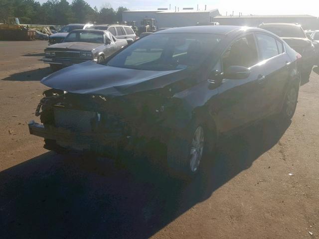 KNAFX4A86F5267962 - 2015 KIA FORTE EX BLACK photo 2