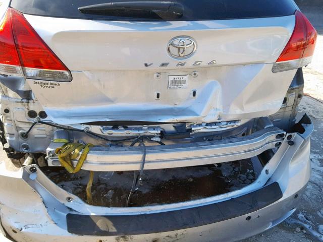 4T3ZK3BB6BU035478 - 2011 TOYOTA VENZA BASE SILVER photo 9