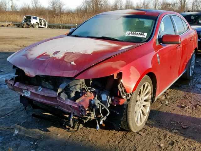 1LNHM94RX9G616910 - 2009 LINCOLN MKS RED photo 2