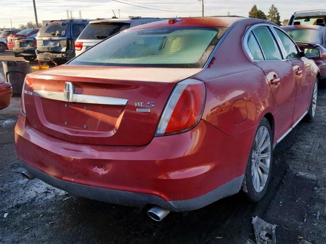 1LNHM94RX9G616910 - 2009 LINCOLN MKS RED photo 4