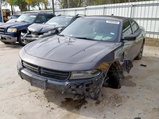 2C3CDXHG6FH800497 - 2015 DODGE CHARGER SX GRAY photo 2