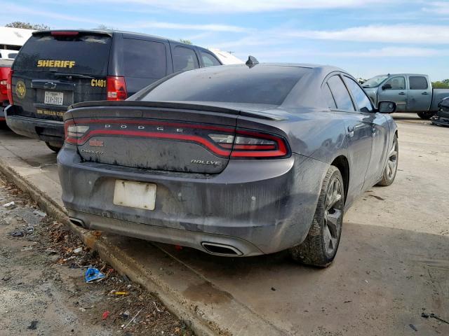 2C3CDXHG6FH800497 - 2015 DODGE CHARGER SX GRAY photo 4