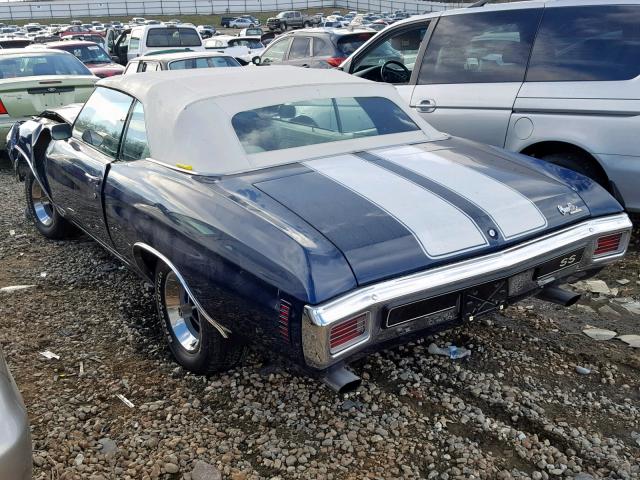 136670B182337 - 1970 CHEVROLET CAR BLUE photo 3