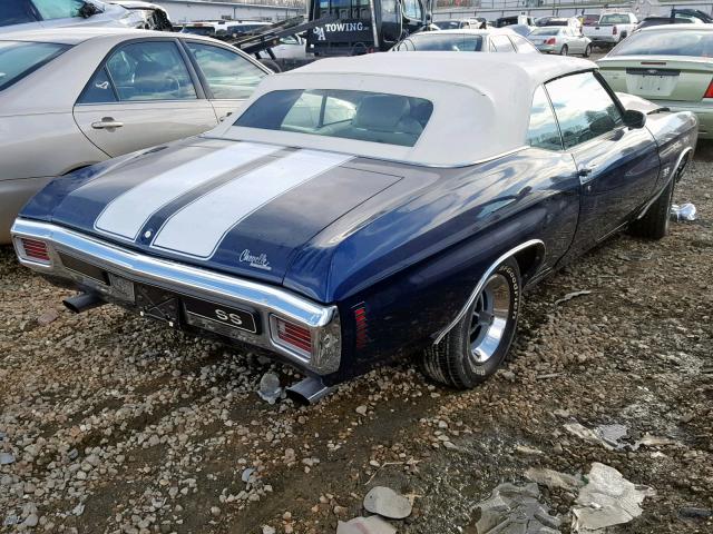 136670B182337 - 1970 CHEVROLET CAR BLUE photo 4