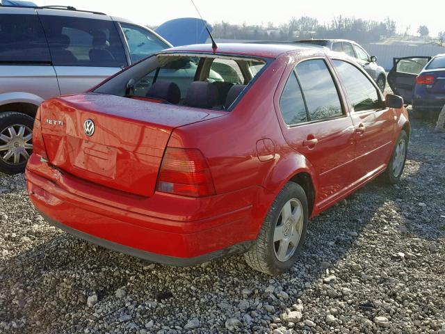 3VWSB69M82M152391 - 2002 VOLKSWAGEN JETTA GLS RED photo 4