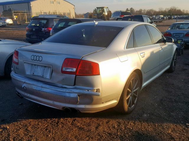 WAUPN44E77N006305 - 2007 AUDI S8 QUATTRO SILVER photo 4