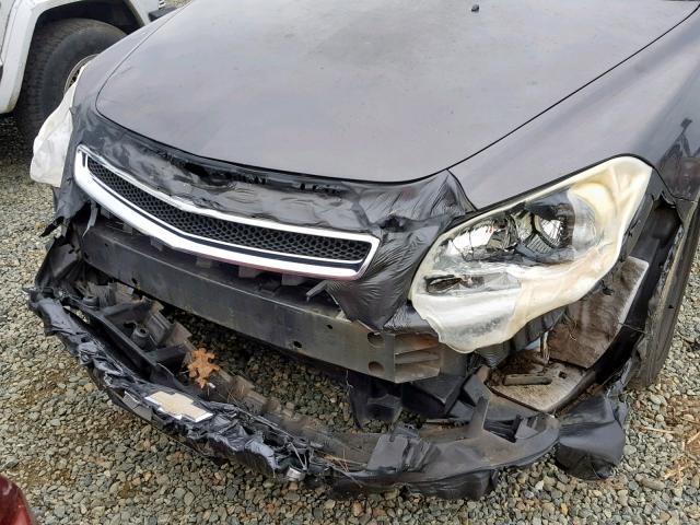 1G1ZB5EB0A4116472 - 2010 CHEVROLET MALIBU LS SILVER photo 9