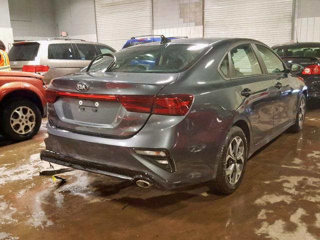 3KPF24AD5KE008814 - 2019 KIA FORTE FE GRAY photo 4