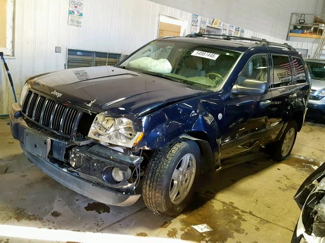 1J4HR48N45C703052 - 2005 JEEP GRAND CHER BLUE photo 2