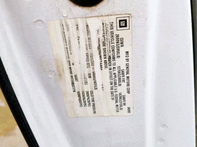 1GKDM19W0WB534491 - 1998 GMC SAFARI XT WHITE photo 10