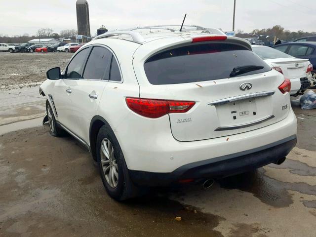 JN8AS1MU2CM122670 - 2012 INFINITI FX35 WHITE photo 3