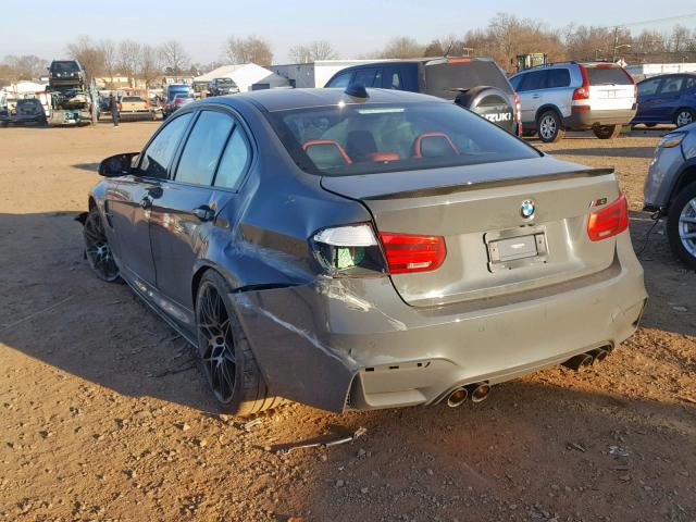 WBS8M9C54J5K99315 - 2018 BMW M3 GRAY photo 3