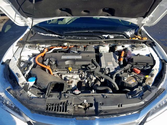 JHMCR6F74HC029164 - 2017 HONDA ACCORD HYB WHITE photo 7