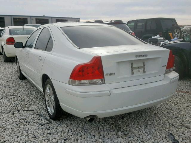 YV1RS592772646356 - 2007 VOLVO S60 2.5T WHITE photo 3