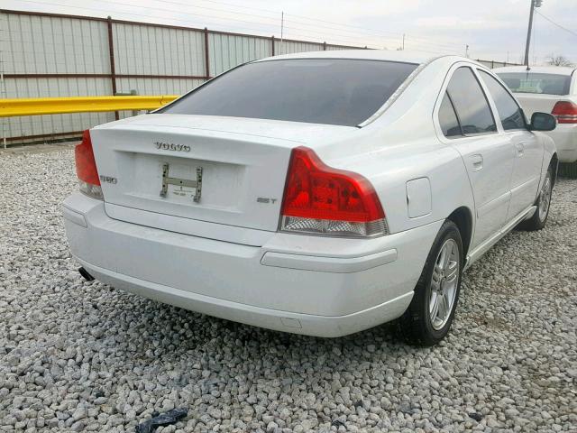 YV1RS592772646356 - 2007 VOLVO S60 2.5T WHITE photo 4