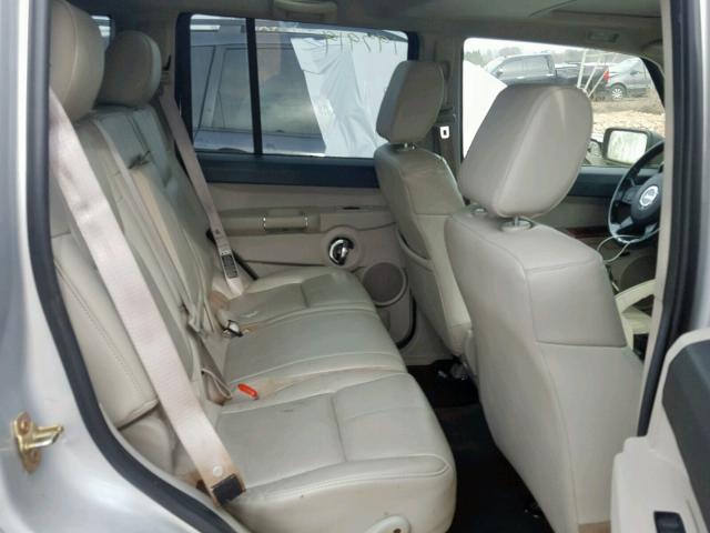 1J8HG58N26C139056 - 2006 JEEP COMMANDER SILVER photo 6