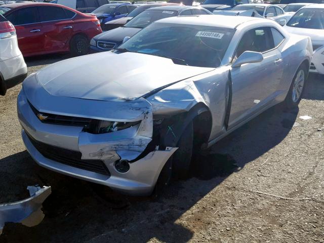 2G1FA1E33E9172884 - 2014 CHEVROLET CAMARO LS SILVER photo 2