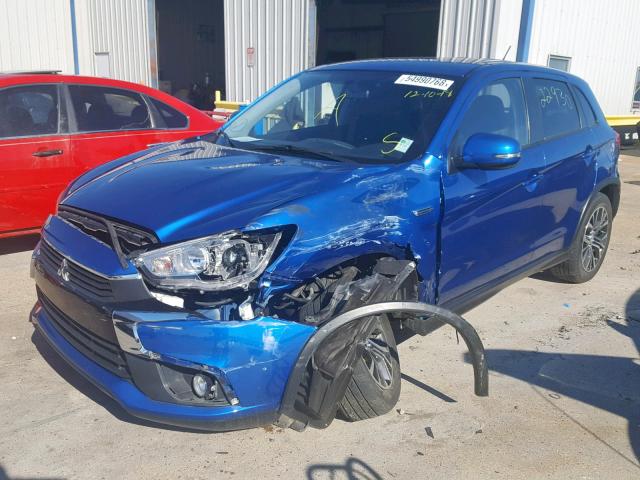 JA4AP3AW0GZ048084 - 2016 MITSUBISHI OUTLANDER BLUE photo 2