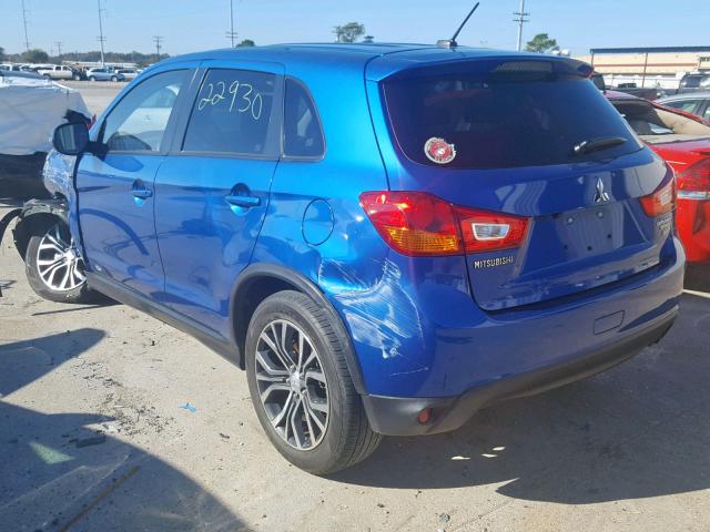 JA4AP3AW0GZ048084 - 2016 MITSUBISHI OUTLANDER BLUE photo 3