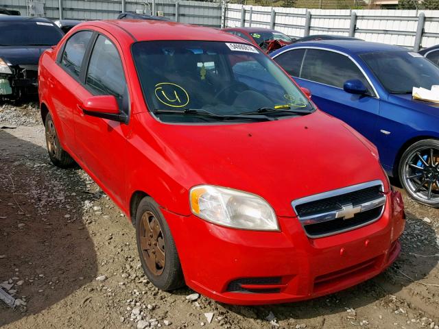 KL1TD5DE0AB083981 - 2010 CHEVROLET AVEO LS RED photo 1