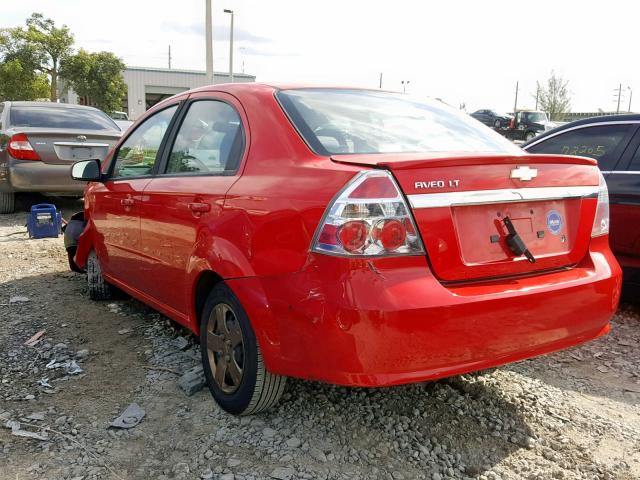 KL1TD5DE0AB083981 - 2010 CHEVROLET AVEO LS RED photo 3