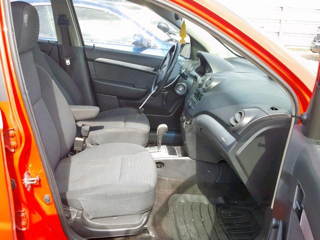 KL1TD5DE0AB083981 - 2010 CHEVROLET AVEO LS RED photo 5