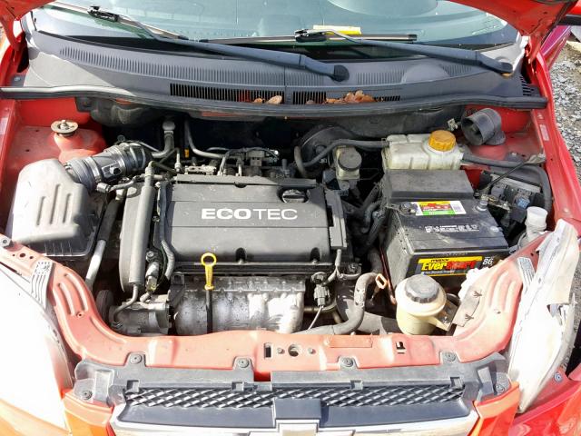 KL1TD5DE0AB083981 - 2010 CHEVROLET AVEO LS RED photo 7