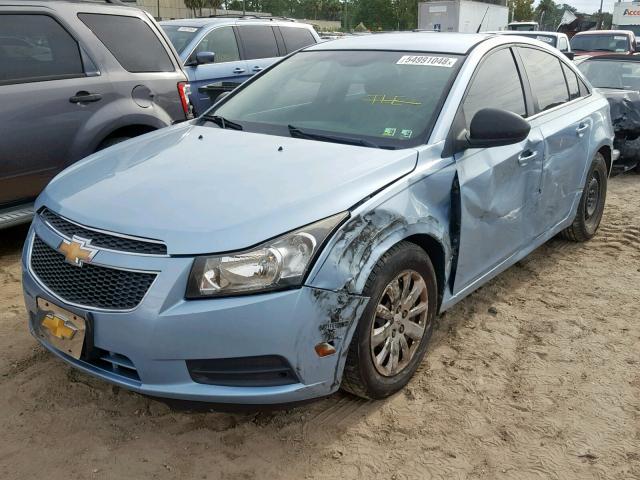 1G1PC5SH7B7145514 - 2011 CHEVROLET CRUZE LS BLUE photo 2