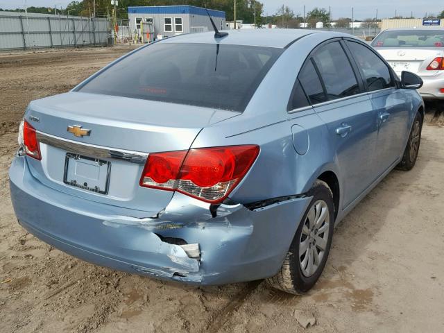 1G1PC5SH7B7145514 - 2011 CHEVROLET CRUZE LS BLUE photo 4