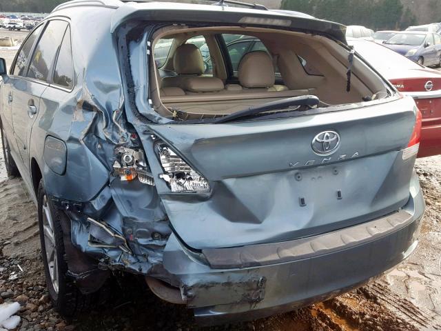 4T3ZE11A59U006780 - 2009 TOYOTA VENZA BASE BLUE photo 9