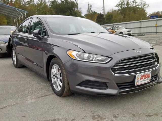 3FA6P0G7XFR236341 - 2015 FORD FUSION S GRAY photo 1