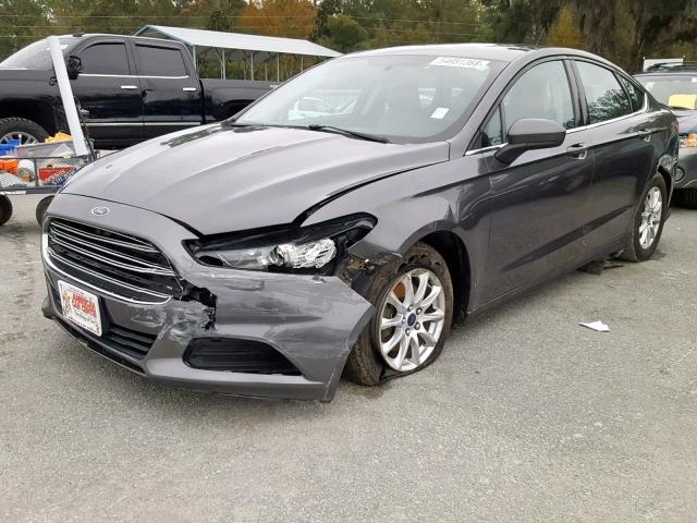 3FA6P0G7XFR236341 - 2015 FORD FUSION S GRAY photo 2