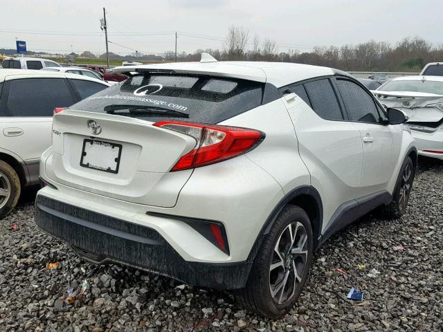 NMTKHMBX4JR039450 - 2018 TOYOTA C-HR XLE WHITE photo 4