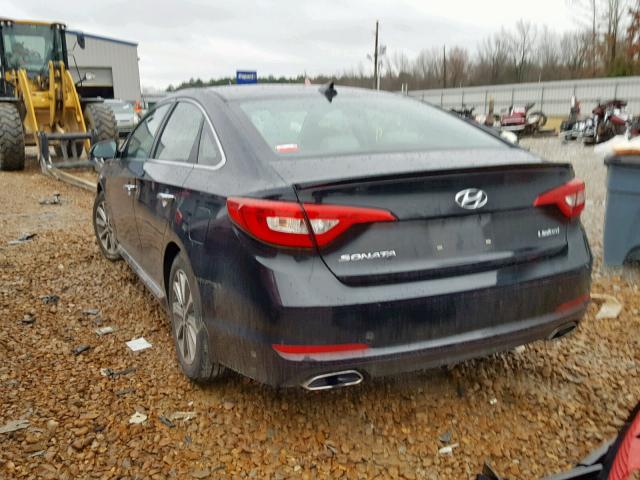 5NPE34AFXHH511530 - 2017 HYUNDAI SONATA SPO BLACK photo 3