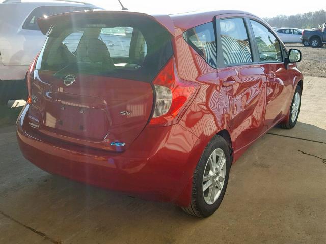 3N1CE2CP8EL409542 - 2014 NISSAN VERSA NOTE RED photo 4