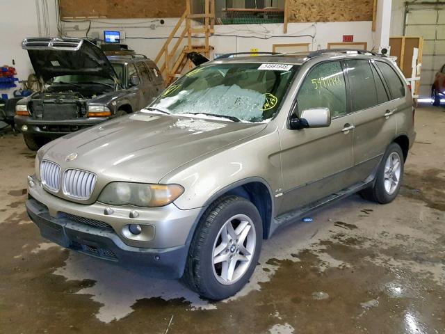 5UXFB53585LV12702 - 2005 BMW X5 4.4I BEIGE photo 2