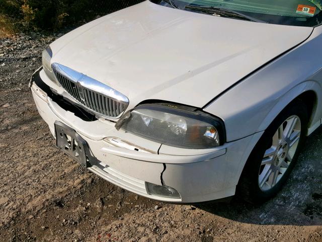 1LNHM87A65Y664909 - 2005 LINCOLN LS WHITE photo 9