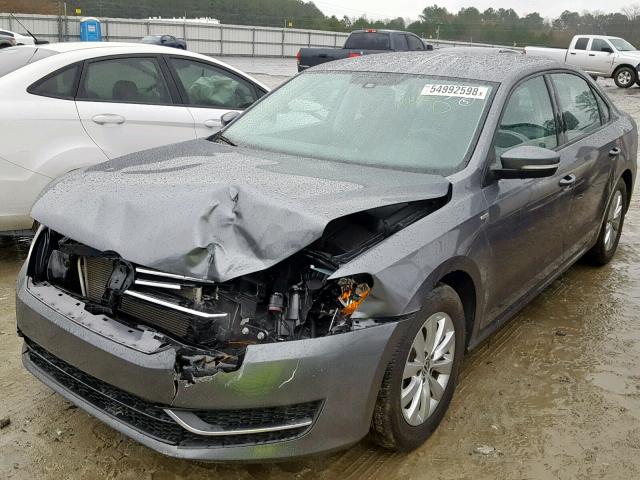 1VWAS7A35FC013234 - 2015 VOLKSWAGEN PASSAT S GRAY photo 2