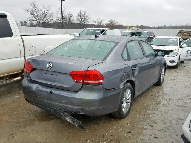 1VWAS7A35FC013234 - 2015 VOLKSWAGEN PASSAT S GRAY photo 4