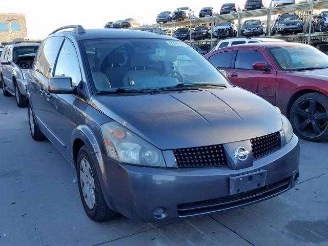 5N1BV28U65N138029 - 2005 NISSAN QUEST S GRAY photo 1