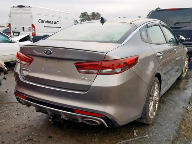 5XXGV4L2XGG115654 - 2016 KIA OPTIMA SXL GRAY photo 4