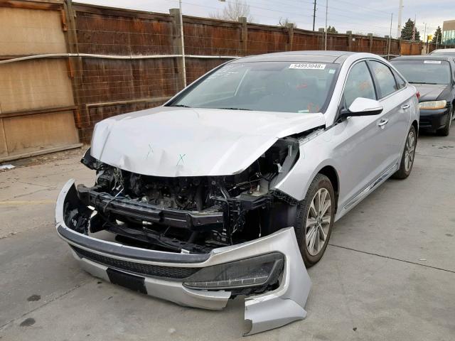 5NPE34AF4GH301519 - 2016 HYUNDAI SONATA SPO SILVER photo 2