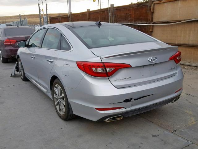 5NPE34AF4GH301519 - 2016 HYUNDAI SONATA SPO SILVER photo 3