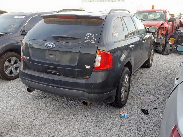 2FMDK4JC8BBA12664 - 2011 FORD EDGE SEL BLACK photo 4