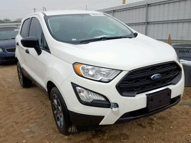 MAJ3P1RE4JC185642 - 2018 FORD ECOSPORT S WHITE photo 1