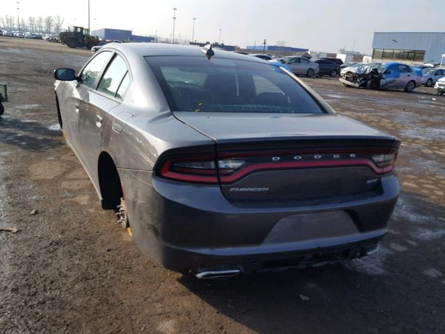 2C3CDXHG2FH851687 - 2015 DODGE CHARGER SX GRAY photo 3