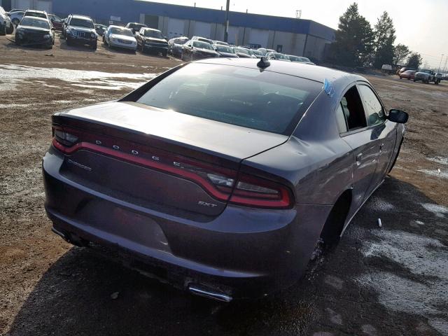 2C3CDXHG2FH851687 - 2015 DODGE CHARGER SX GRAY photo 4