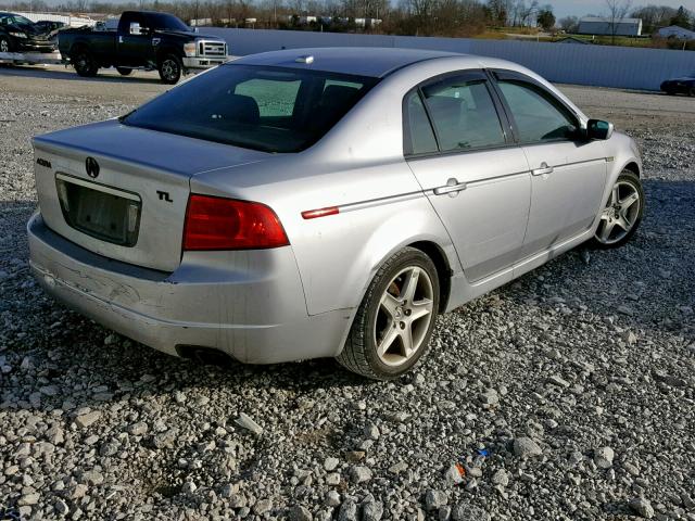 19UUA65545A032720 - 2005 ACURA TL SILVER photo 4