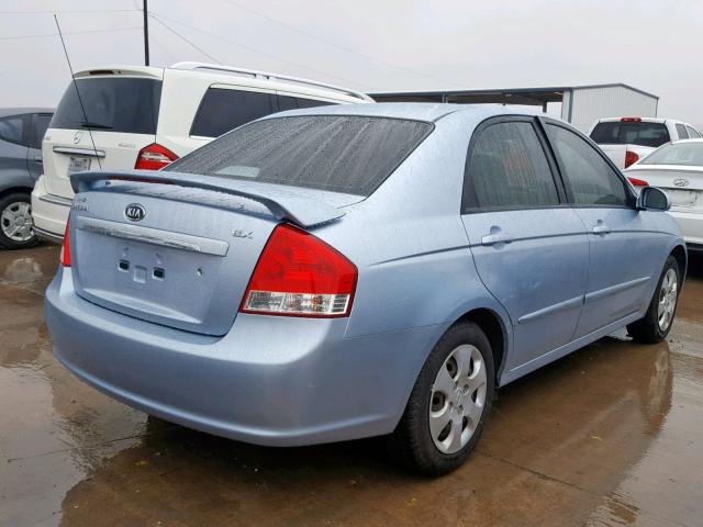 KNAFE121885541025 - 2008 KIA SPECTRA EX BLUE photo 4